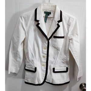 Ralph Lauren Jeans Company Women's Long Sleeve Jacket Blazer 3 Button Size Small